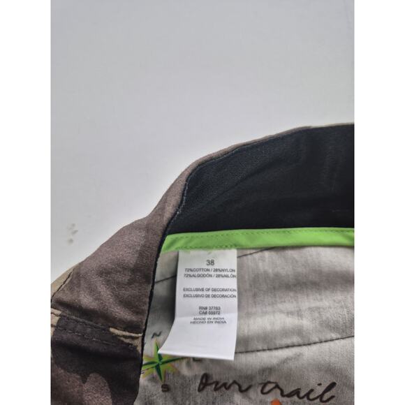 Tahoe River Outfitters Camo Pants Mens Sz 38 Convertible Shorts Green Brown Hunt - Picture 5 of 9